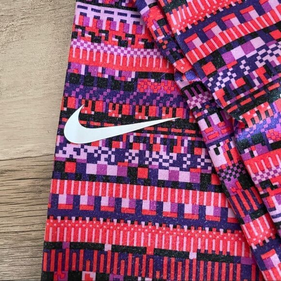 Nike Pro Hyperwarm Pink Nordic Print Training Tights Size S - Picture 6 of 11